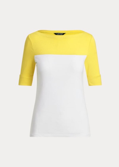 Women's Ralph Lauren Two-Tone Boatneck Tops | 893026HMS